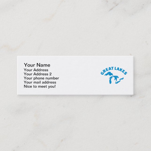 Carte De Visite Mini Les Great Lakes (Devant)