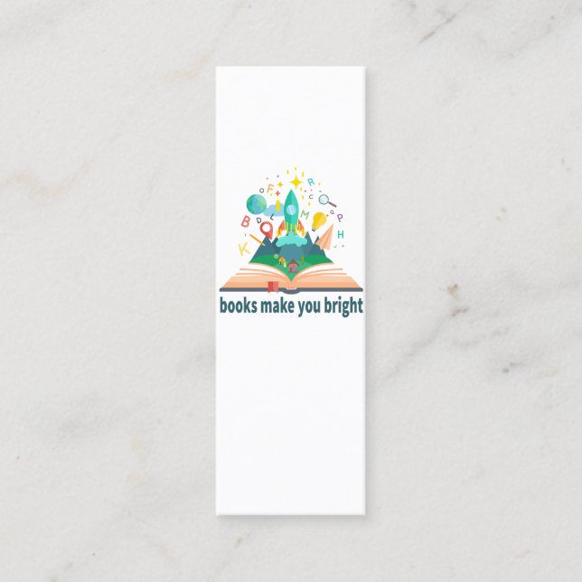 Carte De Visite Mini Les livres te rendent brillante (Devant)
