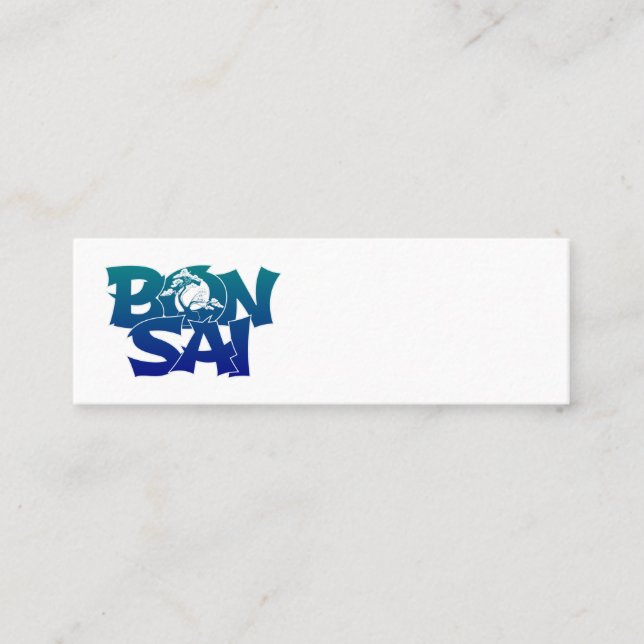 Carte De Visite Mini Lettrage 'BONSAI' avec bonsai tree Mini Business (Devant)