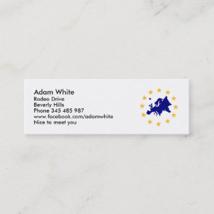 Carte De Visite Mini L'Europe