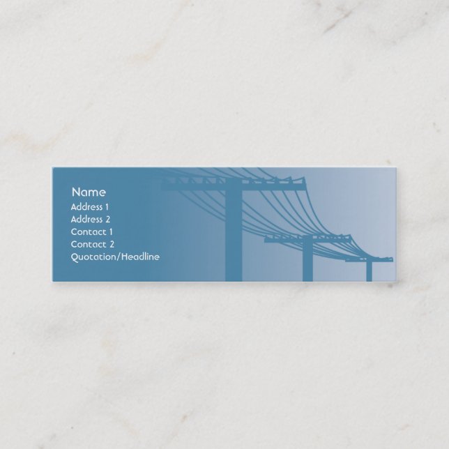 Carte De Visite Mini Lignes à  haute tension - maigres (Devant)
