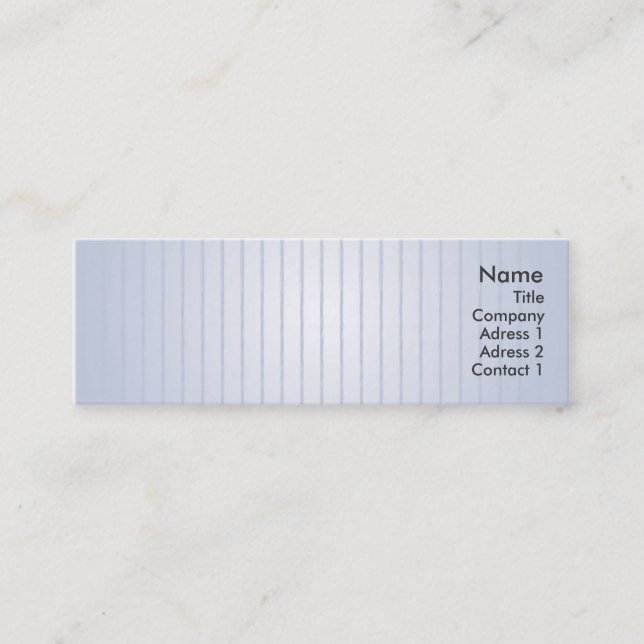 Carte De Visite Mini Lignes bleues - maigres (Devant)