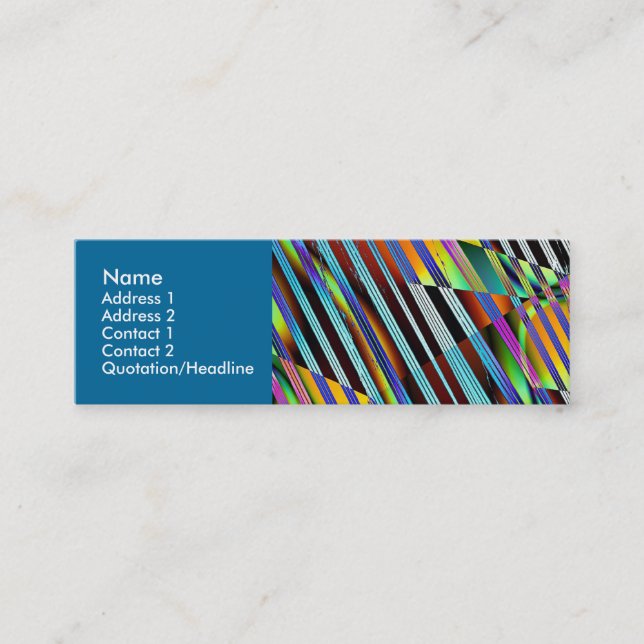Carte De Visite Mini Lignes fragmentées (Devant)