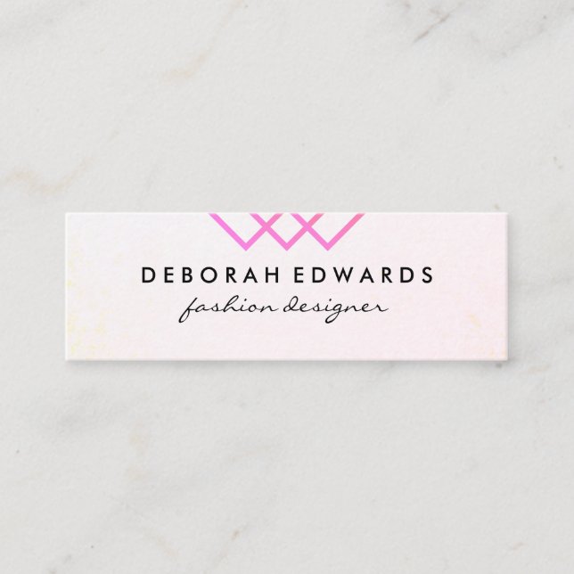 Carte De Visite Mini Lignes géométriques élégantes (Devant)