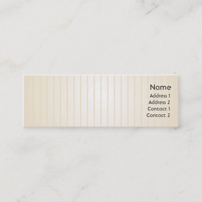 Carte De Visite Mini Lignes jaunes - maigres (Devant)