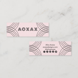 Carte De Visite Mini Lignes minimalistes Formes Abstraites Unique Graph