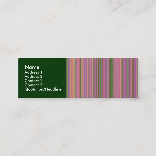 Carte De Visite Mini Lignes mixtes (Devant)