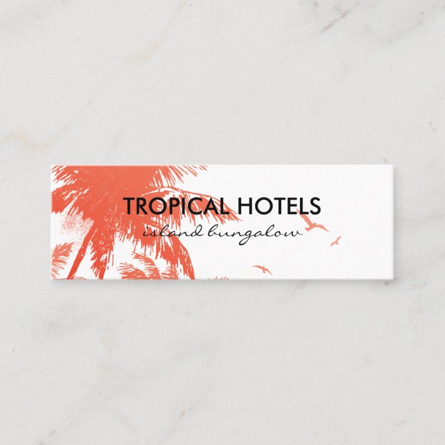 Carte De Visite Mini L'île tropicale (Devant)
