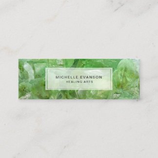 Carte De Visite Mini Lime Green Healing Arts Crystal Boho