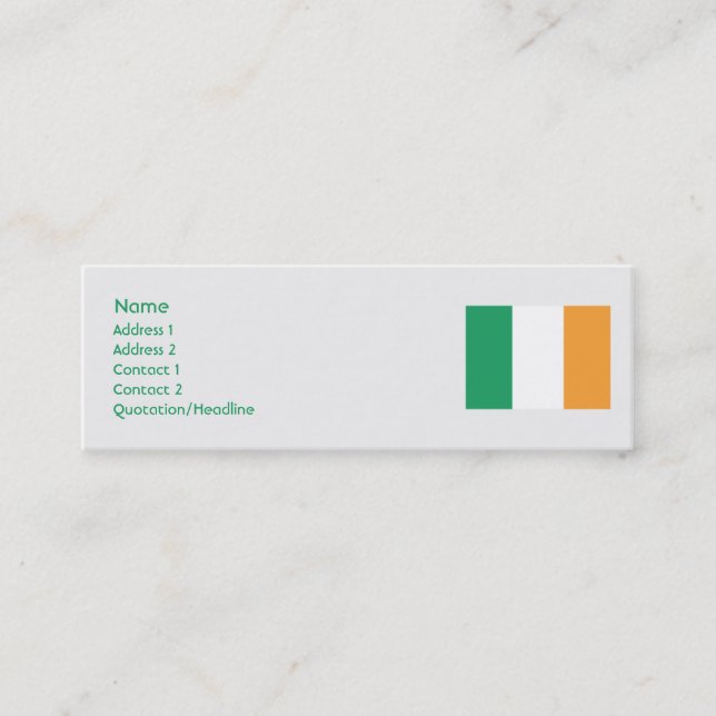 Carte De Visite Mini L'Irlande - maigre (Devant)