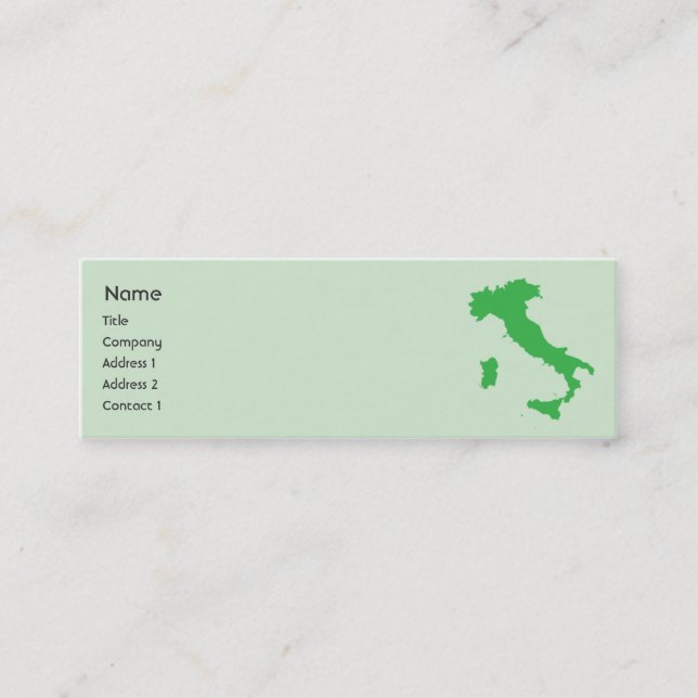 Carte De Visite Mini L'Italie - maigre (Devant)