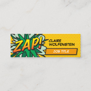 Carte De Visite Mini Livre de bande dessinée ZAP de Fun Pop Art Moderne