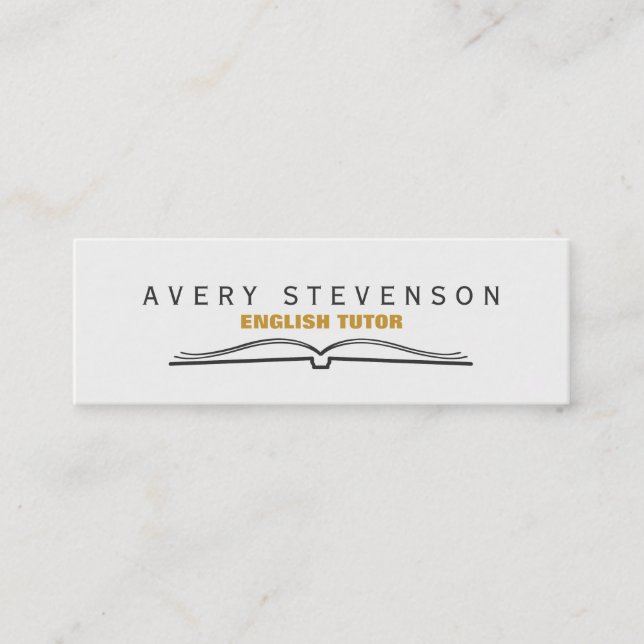 Carte De Visite Mini Livre ouvert Tutor (Devant)