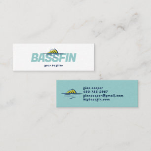 Carte De Visite Mini Logo Bassfin   Marque de pêche ou de plein air