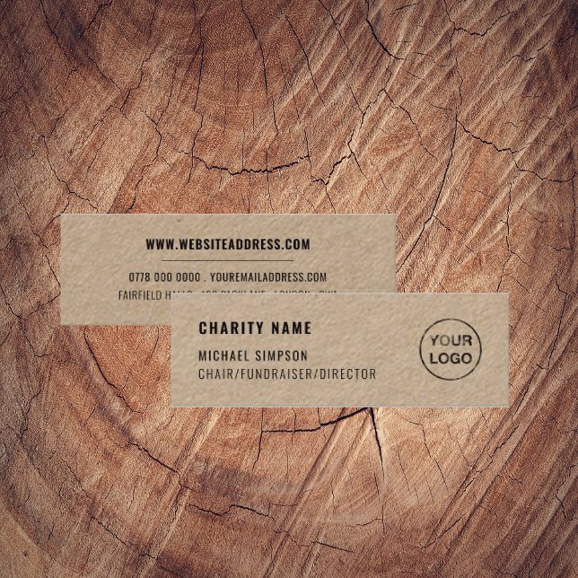 Carte De Visite Mini Logo de l'organisme de bienfaisance, Organisateur (Créateur téléchargé)