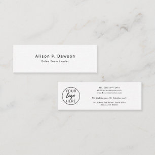 Carte De Visite Mini Logo d'entreprise minimaliste