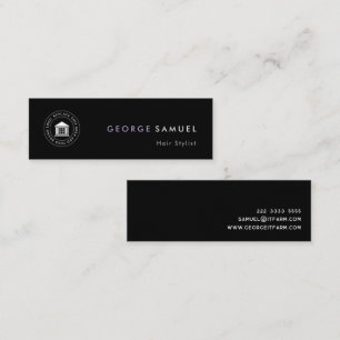 Carte De Visite Mini Logo et nom d'entreprise personnalisés élégants et