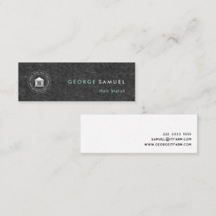 Carte De Visite Mini Logo et nom d'entreprise personnalisés élégants et