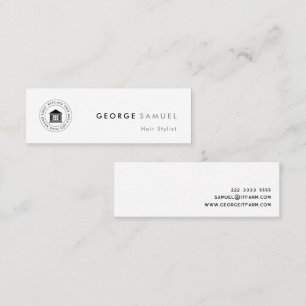 Carte De Visite Mini Logo et nom d'entreprise personnalisés élégants et