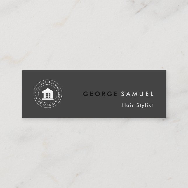 Carte De Visite Mini Logo et nom d'entreprise simple et élégant (Devant)