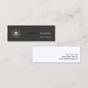 Carte De Visite Mini Logo et nom d'entreprise simple et élégant