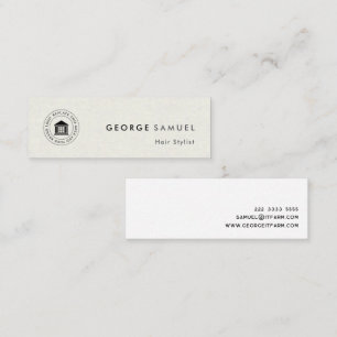Carte De Visite Mini Logo et nom d'entreprise simple et élégant