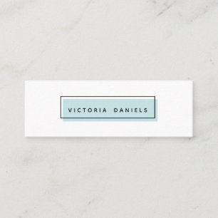Carte De Visite Mini Logo féminin Bleu clair Professionnel minimal