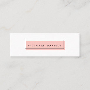 Carte De Visite Mini Logo féminin   Rose   Professionnel minimal