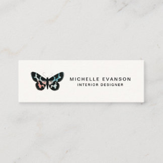 Carte De Visite Mini Logo minimaliste de papillon d'aquarelle