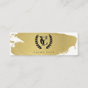 Carte De Visite Mini Logo pour pinceau Luxe Gold Foil Texture
