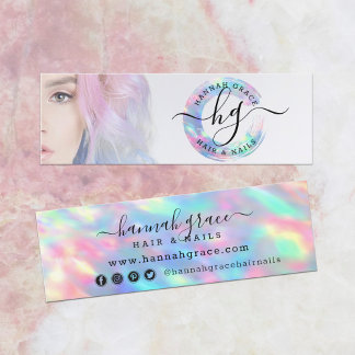 Carte De Visite Mini Logo Rainbow Paint Swash Avec Votre Photo Personna