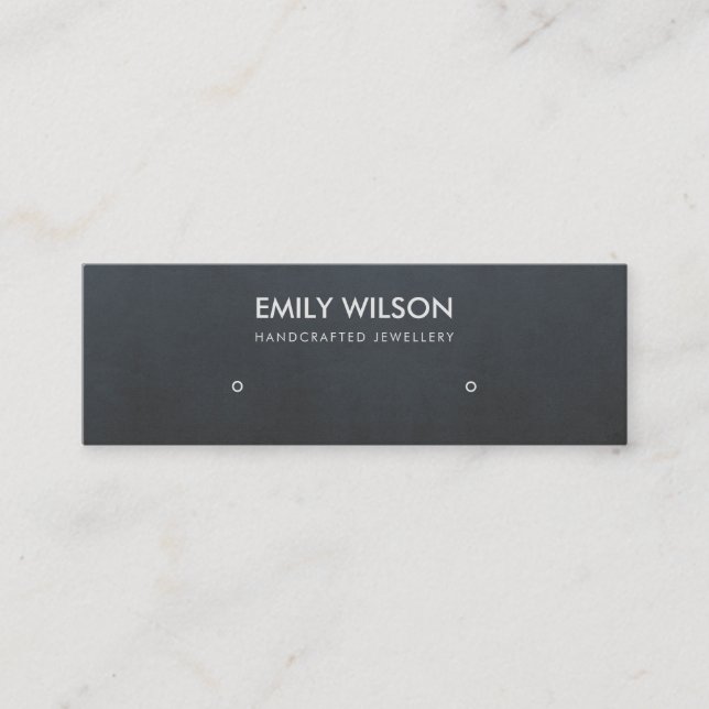 CARTE DE VISITE MINI LOGO REGAL VELVET GRAY BLUE STUD EARRÊT AFFICHAGE (Devant)