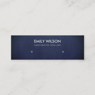 CARTE DE VISITE MINI LOGO REGAL VELVET NAVY BLUE STUD EARRÊT AFFICHAGE