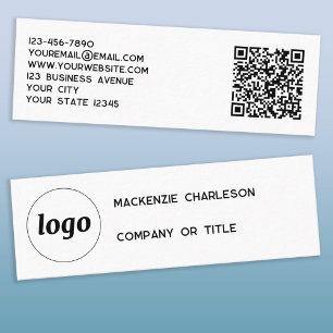 Carte De Visite Mini Logo simple et code QR