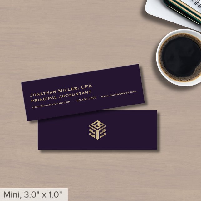 Carte De Visite Mini Logo Simple Luxe (Créateur téléchargé)