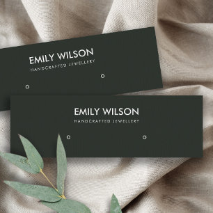 CARTE DE VISITE MINI LOGO SUR L'ÉTABLISSEMENT SIMPLE NOIR WHITE KRAFT