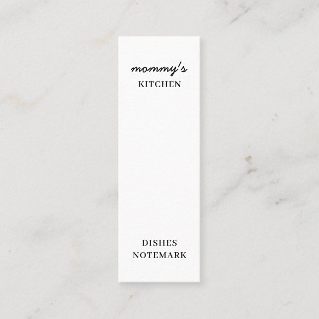 Carte De Visite Mini Love Is Mom’s Cooking Mini Bookmark (Devant)