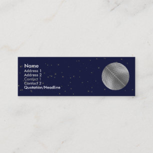 Carte De Visite Mini Lune argentée de neige