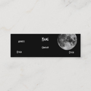 Carte De Visite Mini Lune noire et blanche