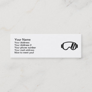Carte De Visite Mini Lunettes de ski