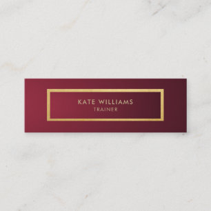 Carte De Visite Mini Luxe violet chic minimaliste moderne d'or de