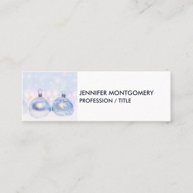 Carte De Visite Mini Magical Metallic Christmas Balls (Devant)