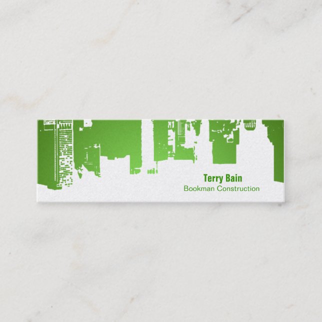 Carte De Visite Mini Maigre horizontal de partie supérieure de gradient (Devant)