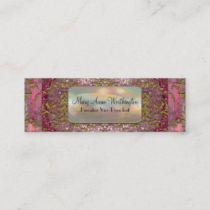 Carte De Visite Mini Maigre professionnel élégant de pétale de Delan