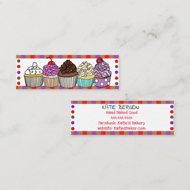 Carte De Visite Mini Maison Cuisine ou boulangerie (Devant / Derrière)