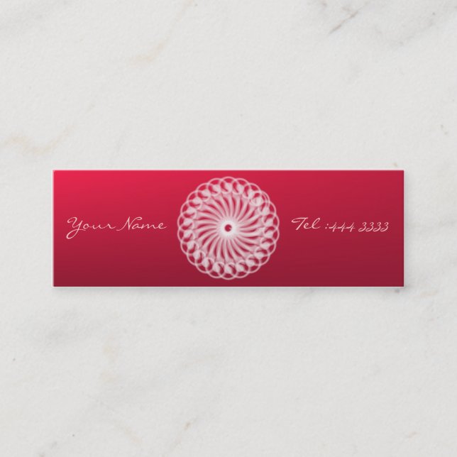 Carte De Visite Mini Mandala floral charmant (Devant)