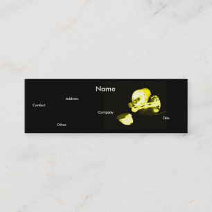 Carte De Visite Mini Manicuriste en noir et jaune