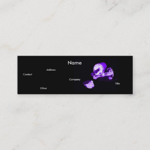 Carte De Visite Mini Manicuriste En Noir & Violet