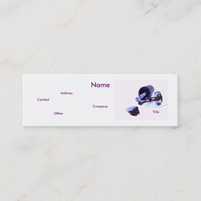 Carte De Visite Mini Manicuriste En Violet (Devant)