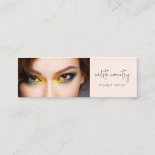 Carte De Visite Mini Maquillage photo écriture noir rose blush